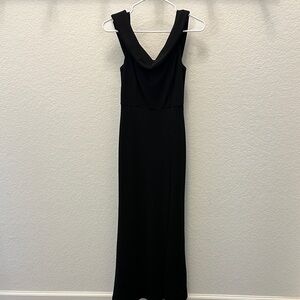 Lulu's Classic Long Black Dress